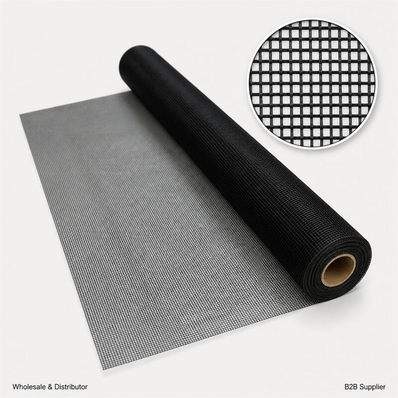DURABLE 14X14 MESH 80G CZARNY Wysokiej wytrzymałości FIBERGLASS WINDOWSKIE EKRANIE TWORZY NETTING FOR WINDOWSKIE WINDOWSKIE WINDOWSKIE