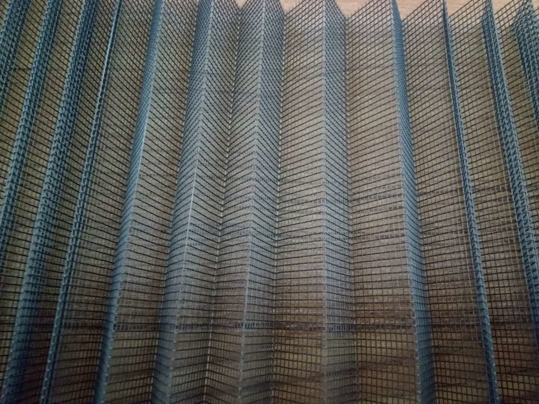 Siatkowa siatka plisowana 17 * 15 w kolorze szarym do drzwi przesuwnych