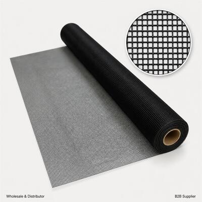 DURABLE 14X14 MESH 80G CZARNY Wysokiej wytrzymałości FIBERGLASS WINDOWSKIE EKRANIE TWORZY NETTING FOR WINDOWSKIE WINDOWSKIE WINDOWSKIE