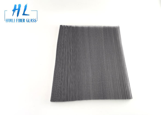 Czarny szary 20 * 20 Plisse Insect Screen Fibre Glass Screen Fabric 200m / Roll